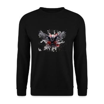 Raven - Unisex Sweatshirt - black - Front - Alina (178cm) & Michal (187cm)