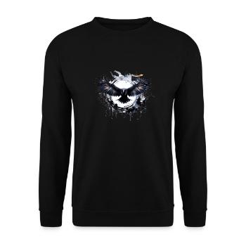 Raven - Unisex Sweatshirt - black - Front - Alina (178cm) & Michal (187cm)