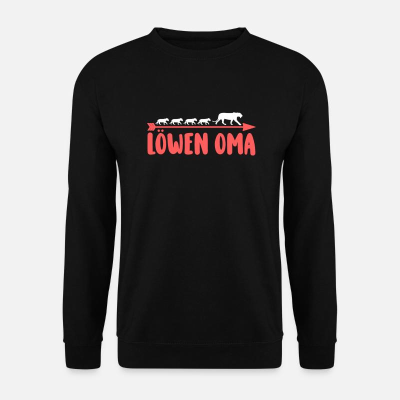 Großmutter Löwen Oma - Unisex Pullover - Schwarz