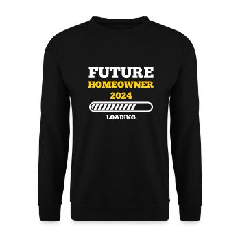 Future Home Owner 2024 - Unisex Pullover - Schwarz - Vorne - Alina (178cm) & Michal (187cm)