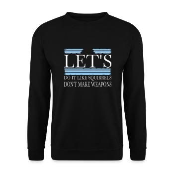 love sayings bday flower power humor green - Unisex Pullover - Schwarz - Vorne - Alina (178cm) & Michal (187cm)