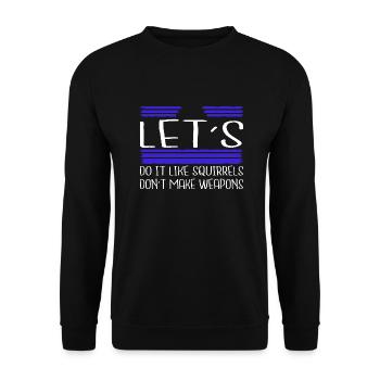 idée cadeau anniversaire oiseau contre-culture enfant geek - Sweat-shirt Unisexe - noir - Devant - Alina (178cm) & Michal (187cm)