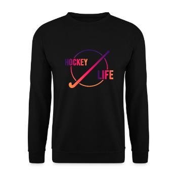 Hockey sur gazon Hockey Équipe Bâton de Hockey - Sweat-shirt Unisexe - noir - Devant - Alina (178cm) & Michal (187cm)