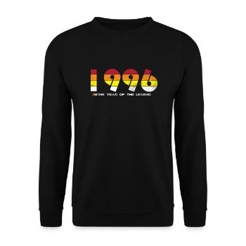 Millésime 1996 - L’Année de la Légende - Rétro 28 - Sweat-shirt Unisexe - noir - Devant - Alina (178cm) & Michal (187cm)