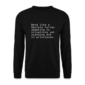 hurling - Unisex Sweatshirt - black - Front - Alina (178cm) & Michal (187cm)