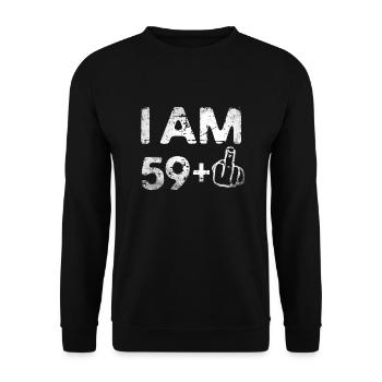 I on the 59+ 60th birthday - Unisex Sweatshirt - black - Front - Alina (178cm) & Michal (187cm)