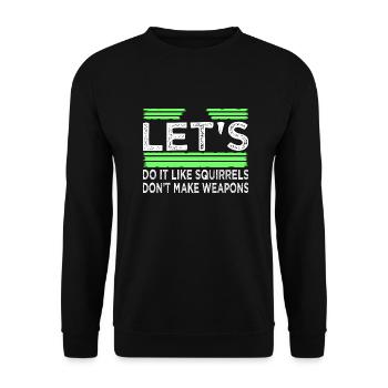 peace disarmament family counterculture sayings - Unisex Sweatshirt - black - Front - Alina (178cm) & Michal (187cm)