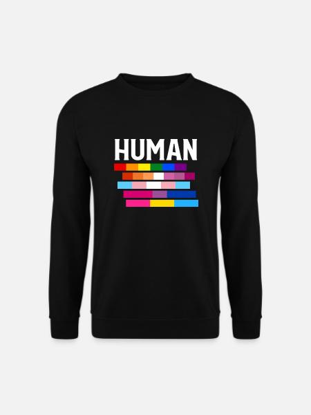 LGBT HUMAN Pride - Unisex Sweatshirt - black