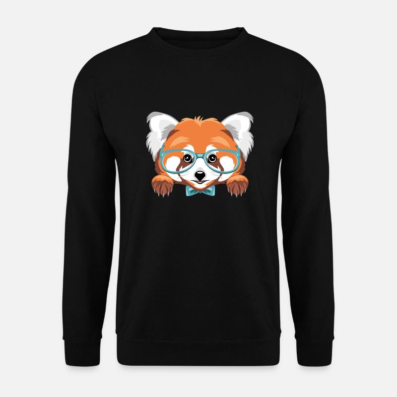 Peeking smart red panda - Unisex Sweatshirt - black