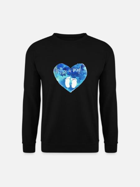 Baby Boy Aufkleber Auto Geburt Geschenk - Unisex Pullover - Schwarz