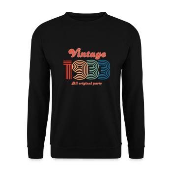Vintage 1933 all original parts - Unisex Sweatshirt - black - Front - Alina (178cm) & Michal (187cm)