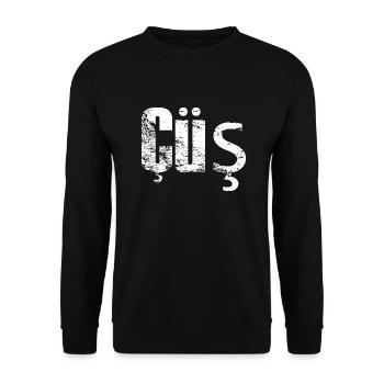 Cüs - Unisex Pullover - Schwarz - Vorne - Alina (178cm) & Michal (187cm)