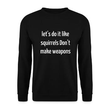 1960s Geek 60s Peace For Paris Peace Funny Quote - Unisex Sweatshirt - black - Front - Alina (178cm) & Michal (187cm)