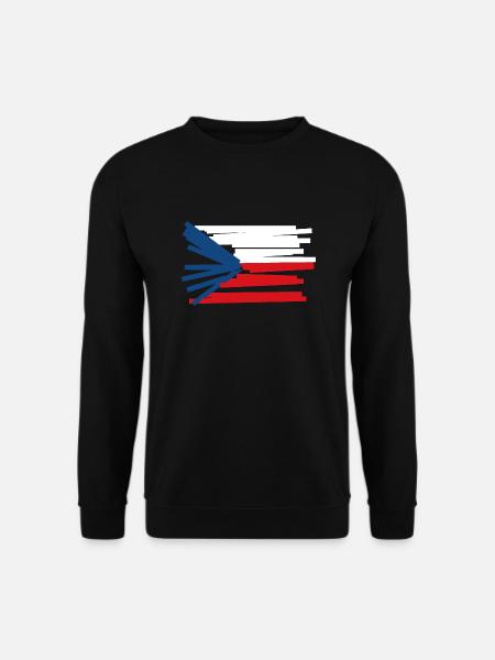 Czech Republic Flag - Modern Art - Unisex Sweatshirt - black