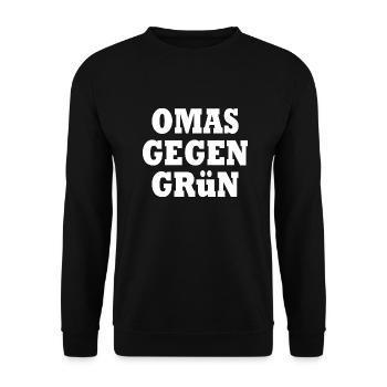 Omas gegen grün - Unisex Pullover - Schwarz - Vorne - Alina (178cm) & Michal (187cm)