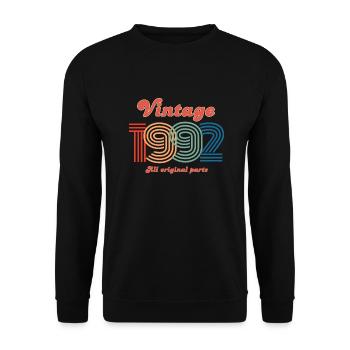Vintage 1992 all original parts - Sweat-shirt Unisexe - noir - Devant - Alina (178cm) & Michal (187cm)
