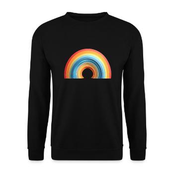 Paper Style Rainbow (Pride) - Unisex Sweatshirt - black - Front - Alina (178cm) & Michal (187cm)