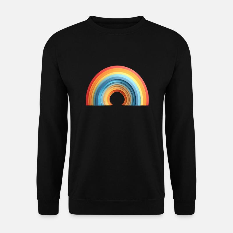 Papierstil Regenbogen (Stolz) - Unisex Pullover - Schwarz