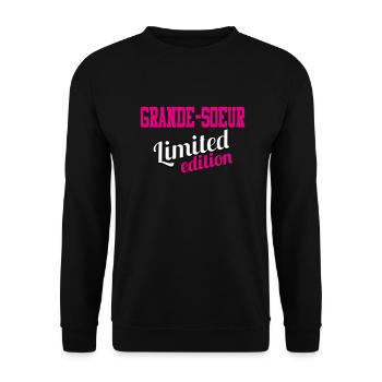 BIG SISTER LIMITIERTE AUFLAGE - Unisex Pullover - Schwarz - Vorne - Alina (178cm) & Michal (187cm)