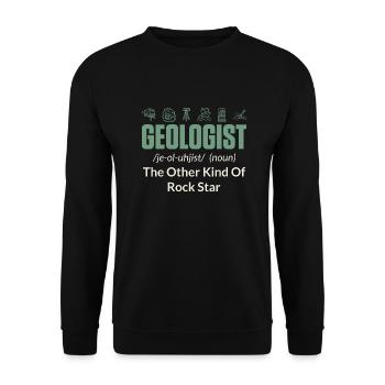 Geologist Noun Rock Collector Geology - Unisex Pullover - Schwarz - Vorne - Alina (178cm) & Michal (187cm)
