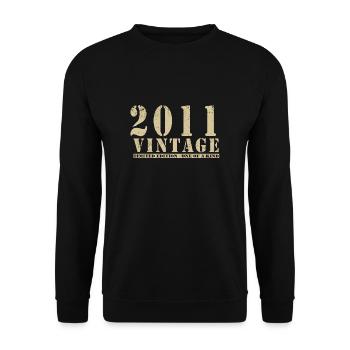 Original 2011 Vintage Vintage anniversaire rétro - Sweat-shirt Unisexe - noir - Devant - Alina (178cm) & Michal (187cm)
