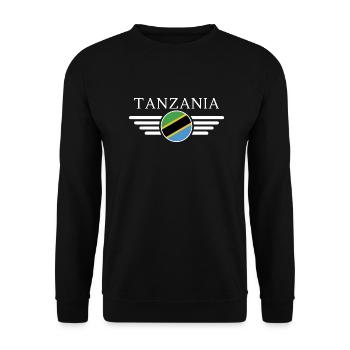 Ich liebe Tansania, Eleganz Stil Design T-Shirt - Unisex Pullover - Schwarz - Vorne - Alina (178cm) & Michal (187cm)