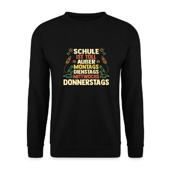 Kindergarten graduates school start school child enrollment - Unisex Sweatshirt - black - Front - Alina (178cm) & Michal (187cm)