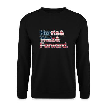 Kamala Harris & Tim Walz 2024 Chemise de soutien - Sweat-shirt Unisexe - noir - Devant - Alina (178cm) & Michal (187cm)