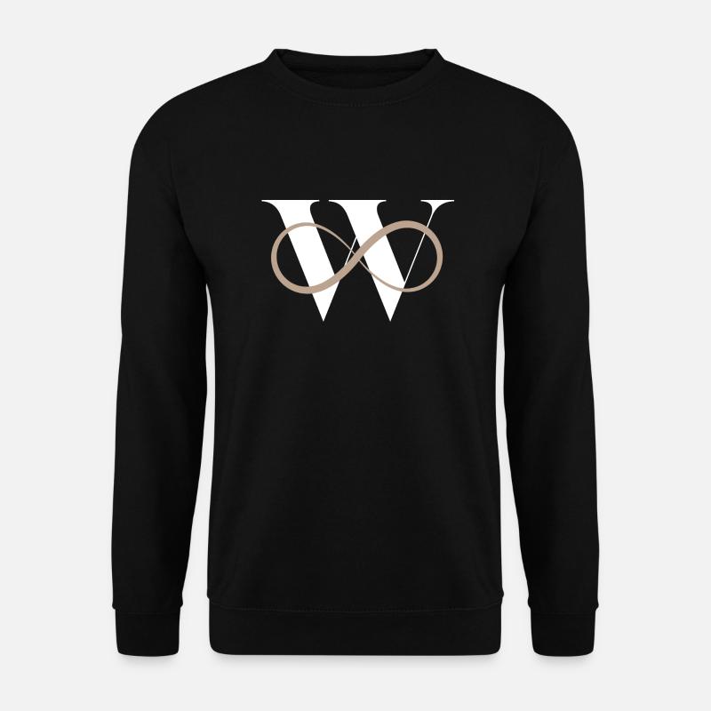 Unendlich w Buchstabe - Unisex Pullover - Schwarz