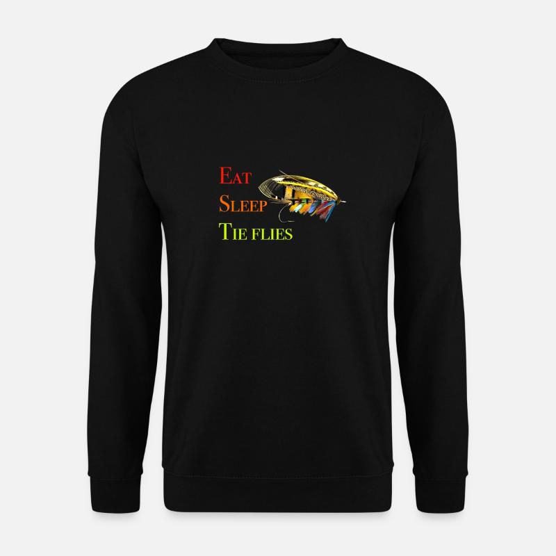 Essen Schlaf Krawattenfliegen - Unisex Pullover - Schwarz