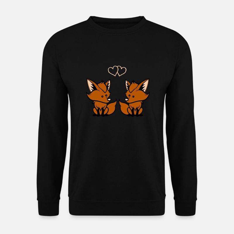 Foxes in love - Unisex Sweatshirt - black