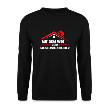 Roofing training apprentice Auzbi roofer - Unisex Sweatshirt - black - Front - Alina (178cm) & Michal (187cm)