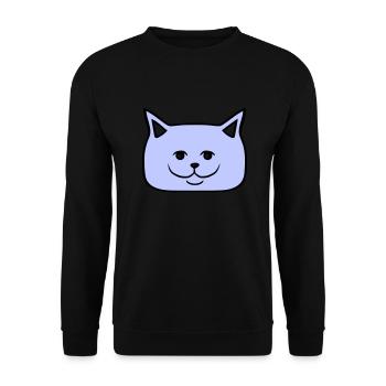 Pretty Cat Looking Happy Cheerful Smiling - Unisex Sweatshirt - black - Front - Alina (178cm) & Michal (187cm)