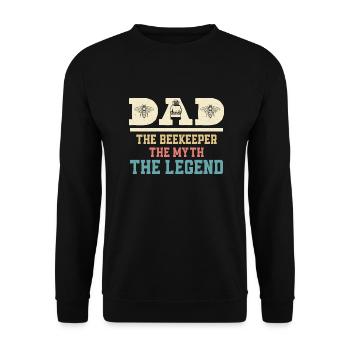 Dad The Beekeeper The Myth The Legend Beekeeping A - Unisex Pullover - Schwarz - Vorne - Alina (178cm) & Michal (187cm)