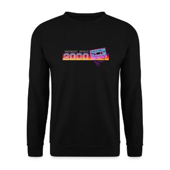 Classique et vintage 2000 Musique nostalgique amusante - Sweat-shirt Unisexe - noir - Devant - Alina (178cm) & Michal (187cm)
