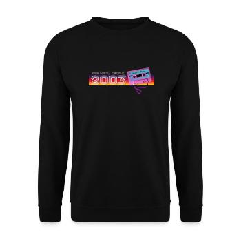 Musique vintage et anniversaire nostalgique - Vintage - Sweat-shirt Unisexe - noir - Devant - Alina (178cm) & Michal (187cm)