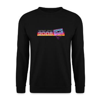 Klassische & nostalgische Musik Geburtstag - Vintage - Unisex Pullover - Schwarz - Vorne - Alina (178cm) & Michal (187cm)