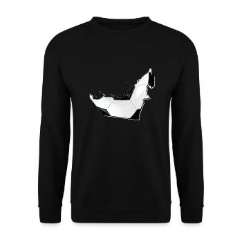 (VAE) Emirate Landkarte umrahmt echten Fußball - Unisex Pullover - Schwarz - Vorne - Alina (178cm) & Michal (187cm)