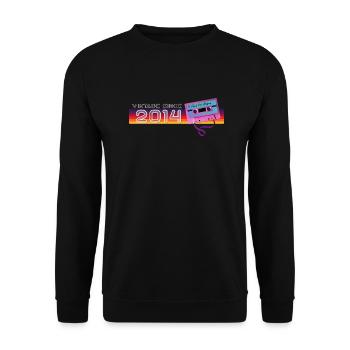 Retro Vintage 2014 Nostalgischer Geburtstag Männer Frauen - Unisex Pullover - Schwarz - Vorne - Alina (178cm) & Michal (187cm)