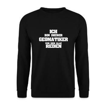Occupation Geomatics Engineer - Unisex Sweatshirt - black - Front - Alina (178cm) & Michal (187cm)