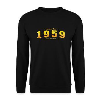 Vintage 1959 - Awesome Since 1959 66th Birthday - Unisex Sweatshirt - black - Front - Alina (178cm) & Michal (187cm)