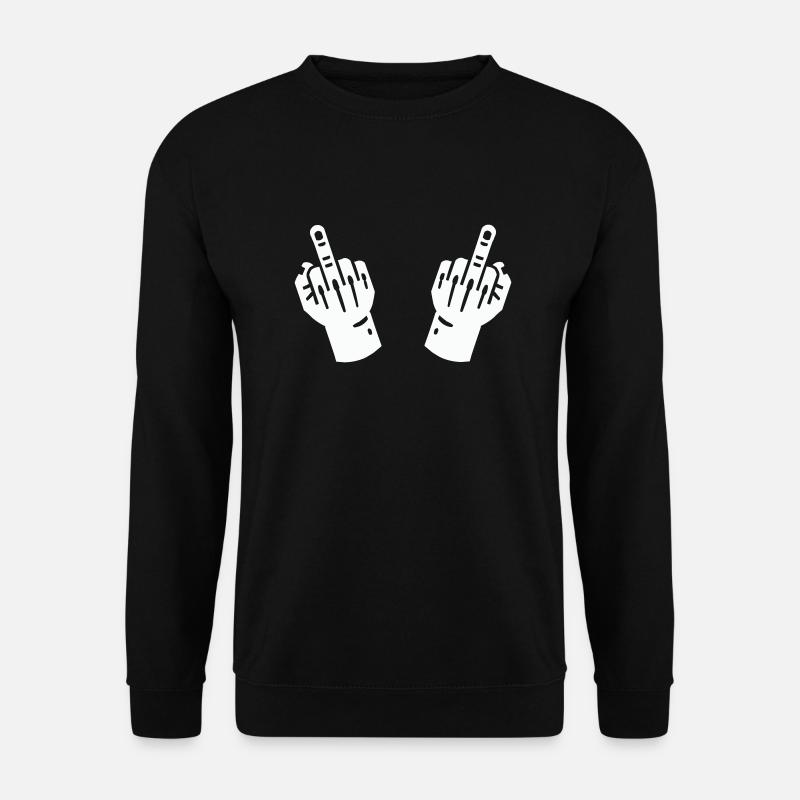 mittelfinger hand 2 - Unisex Pullover - Schwarz