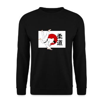 Judo - Judoka - Kampfsport - Unisex Pullover - Schwarz - Vorne - Alina (178cm) & Michal (187cm)