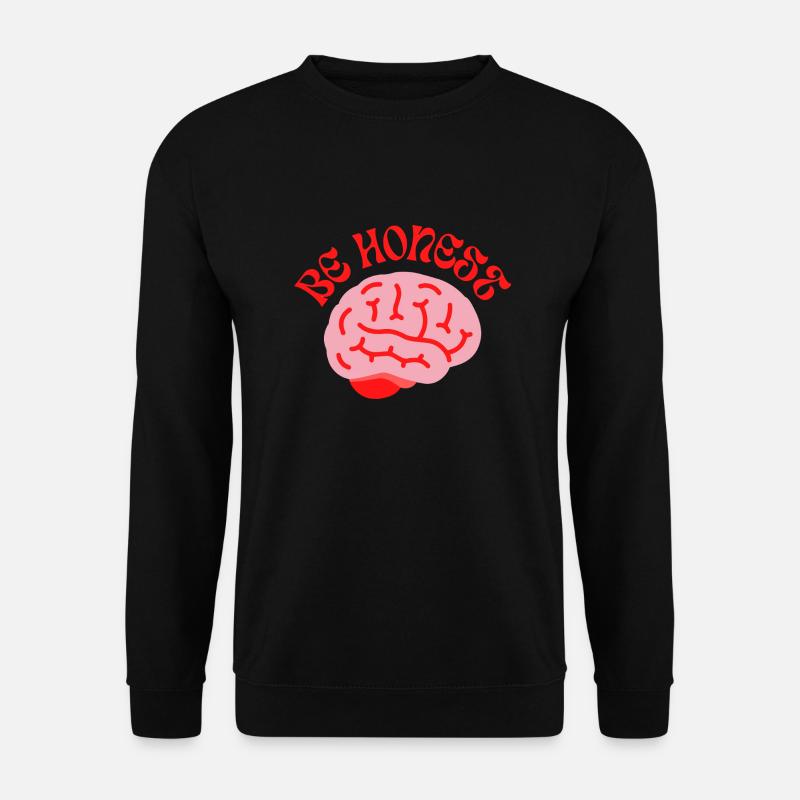 Be Honest – Mindful Retro mind - Unisex Sweatshirt - black