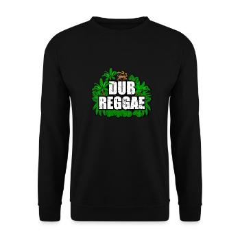 Reggae Dub - Unisex Pullover - Schwarz - Vorne - Alina (178cm) & Michal (187cm)