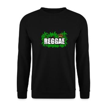 Reggae Lion - Unisex Sweatshirt - black - Front - Alina (178cm) & Michal (187cm)