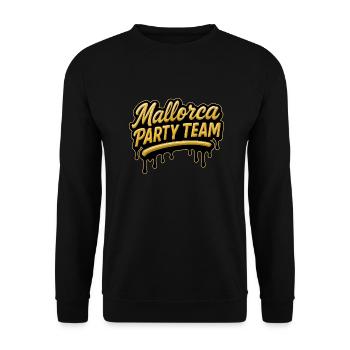 Mallorca Party Team - Unisex Pullover - Schwarz - Vorne - Alina (178cm) & Michal (187cm)