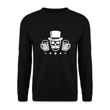 Bräutigam Skelett Jga Bier - Unisex Pullover - Schwarz - Vorne - Alina (178cm) & Michal (187cm)