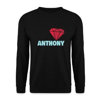 Anthony als Edel - Unisex Pullover - Schwarz - Vorne - Alina (178cm) & Michal (187cm)