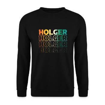 Holger - Sweat-shirt Unisexe - noir - Devant - Alina (178cm) & Michal (187cm)